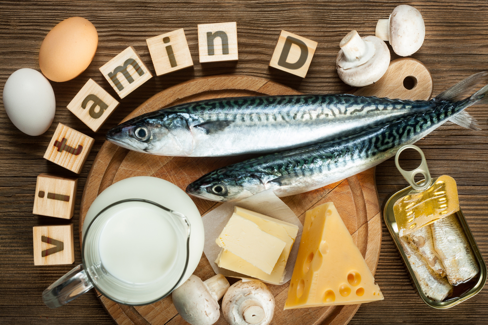 Food containing a lot of vitamin D.