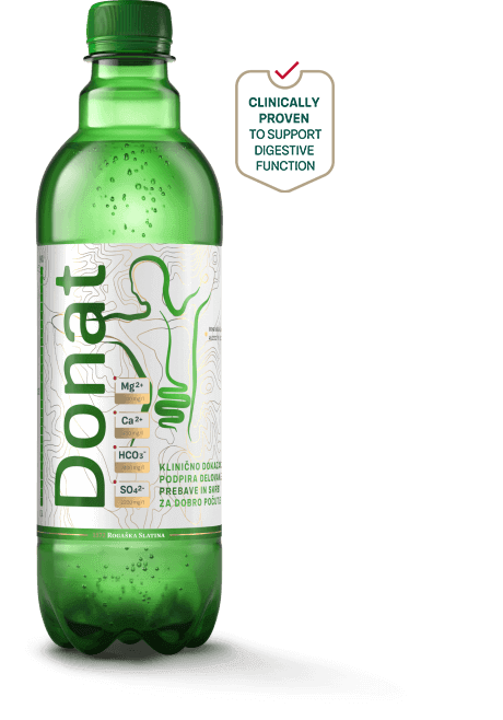 Donat – natural mineral water with a unique combination of minerals that naturally supports digestion.