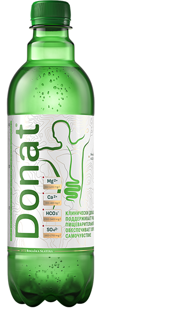 Donat — природная минеральная вода с уникальным сочетанием минералов, естественным образом поддерживающим пищеварение.