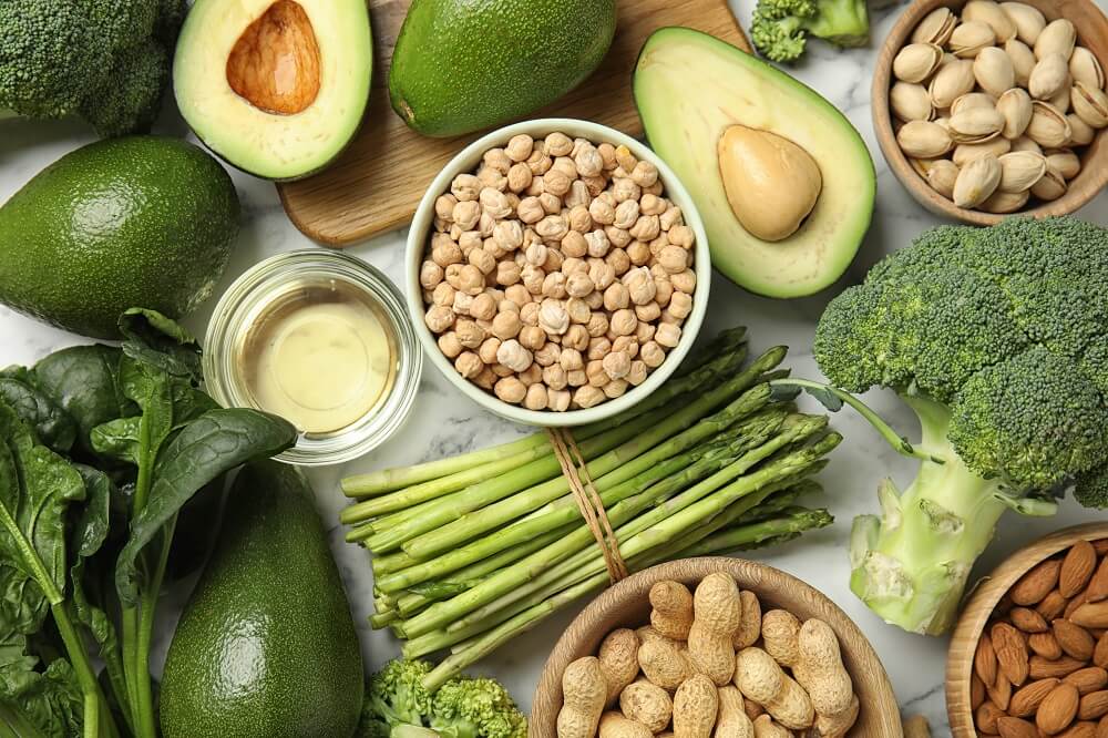 Good sources of vitamin E are almonds, sunflower seeds, avocado, olives, wheat germ, and olive oil.