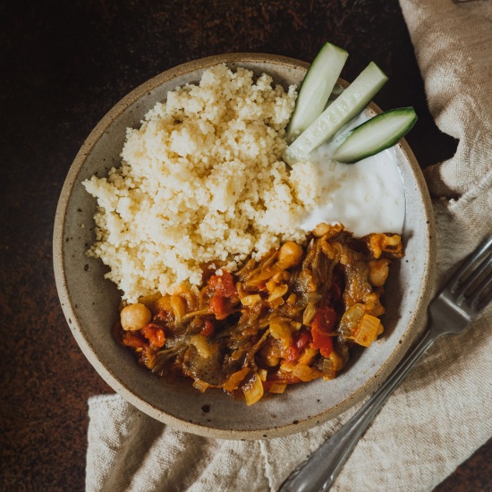 Cous cous con verdure e ceci