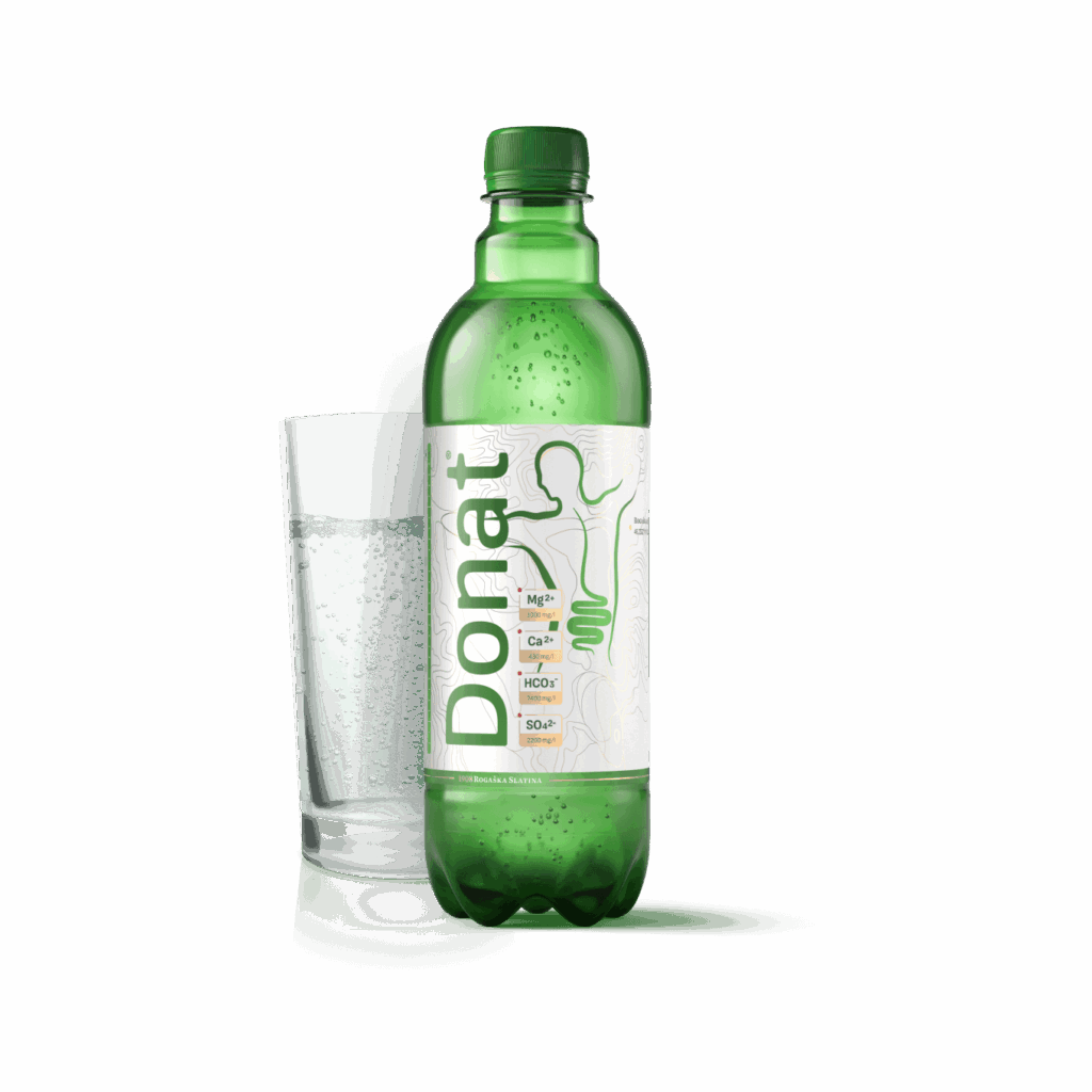 Donat natural mineral water contains bitter salt